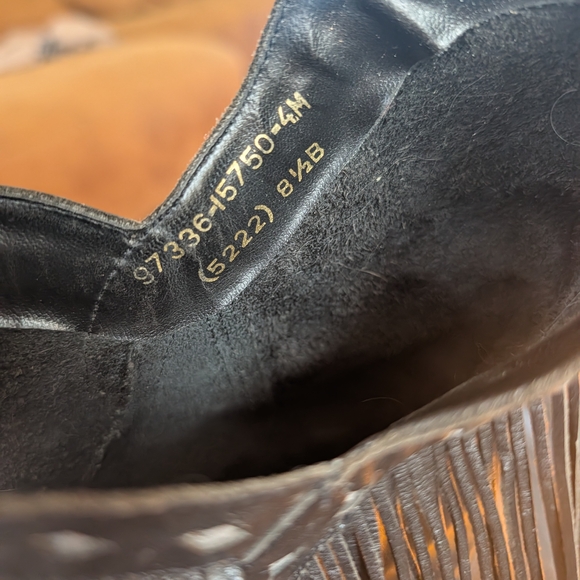 Fringed Leather Cowboy Boots - Picture 6 of 8